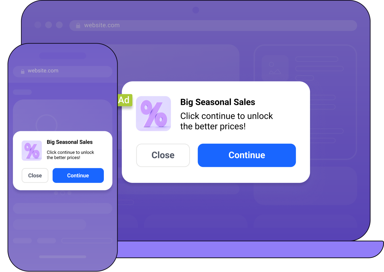 Vignette-Banner ad example